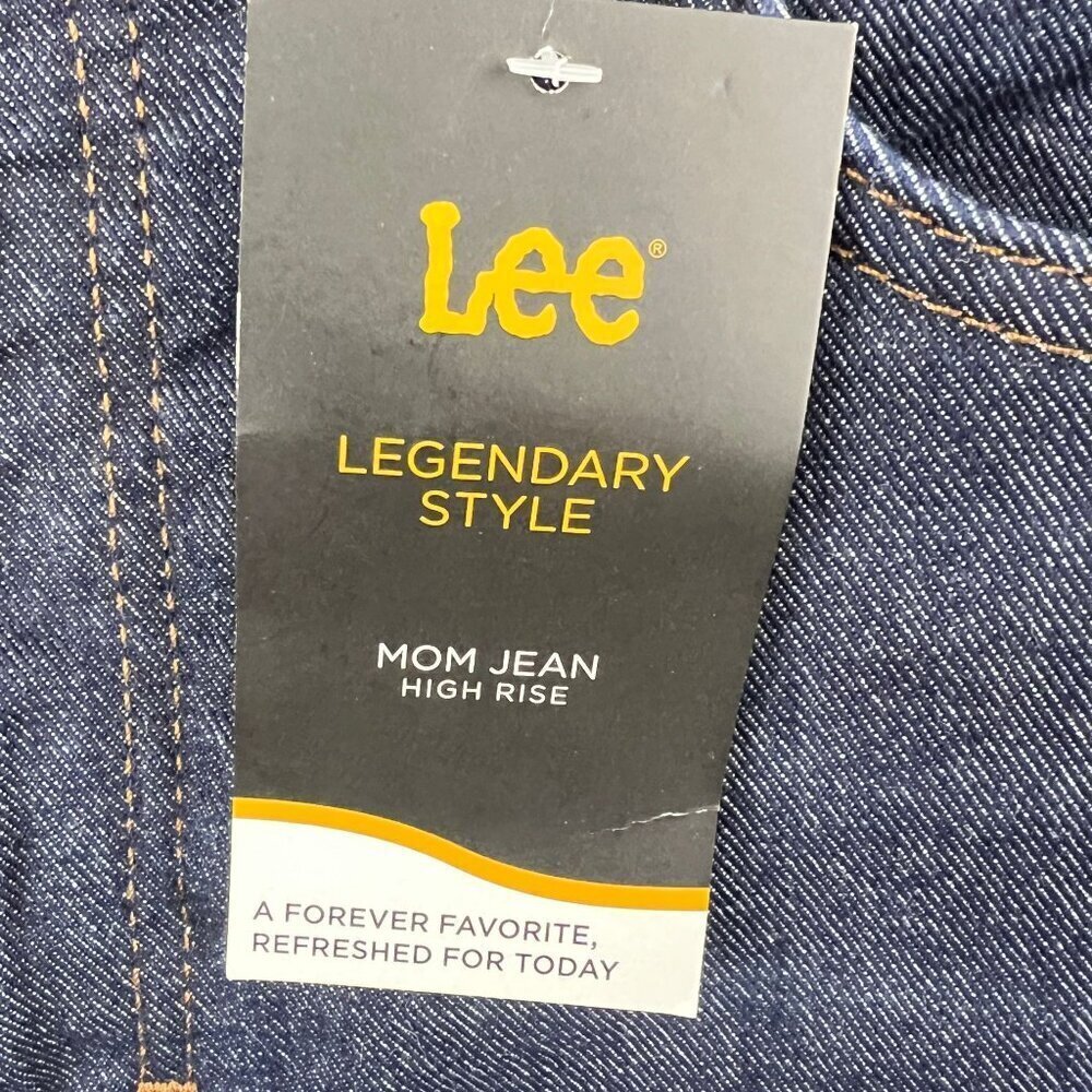 Lee LEGENDARY High Rise  MOM Jeans Size 12 Dark Denim Stretch - Picture 6 of 9